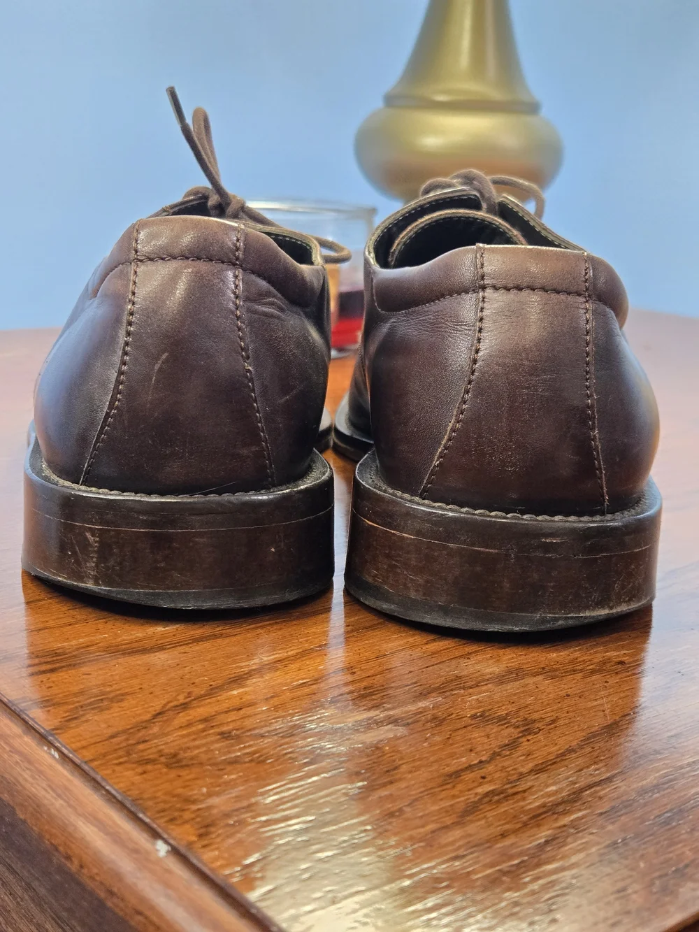Donald J Pliner Parker 120 Brown Leather Oxford Dress Shoes Italy Mens 10.5M - Picture 4 of 9